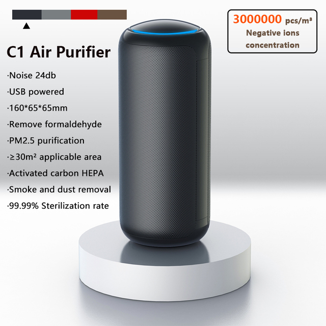 Purifier Air Cleaner for Home HEPA Filters USB cable Low Noise Portable Car home xiomi Air Purifier with Night Light Desktop