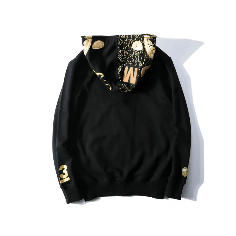 bape black and gold hoodie
