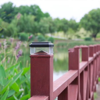 

4Pcs Solar Column Head Light Lamp Door Post Lamp Simple Gate Lamp Garden Waterproof Courtyard Wall Lamp