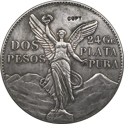 1921 Мексика 2 песо Монеты копия, 39 мм