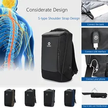 Бизнес-рюкзак мужской на молнии Usb Многофункциональный Открытый водонепроницаемый однотонный рюкзак дорожные сумки упаковочные кубики Органайзер