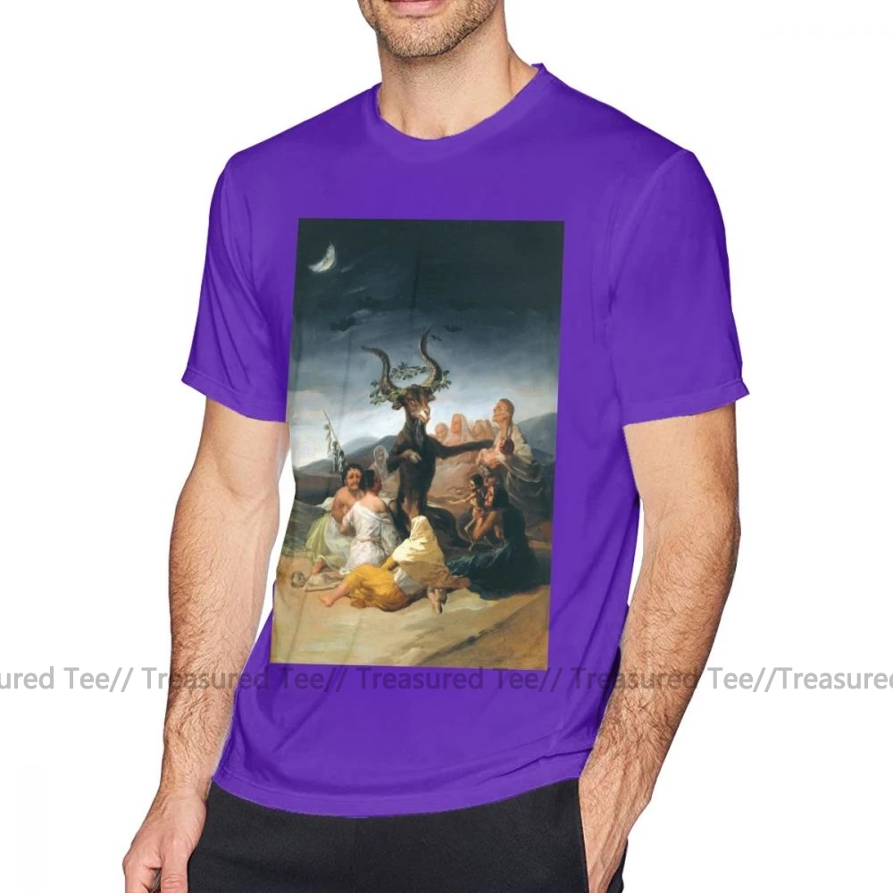 Футболка Goya, футболка Coven-Goya, 4xl, летняя футболка с принтом, 100 хлопок, забавная Мужская футболка с коротким рукавом - Цвет: Purple