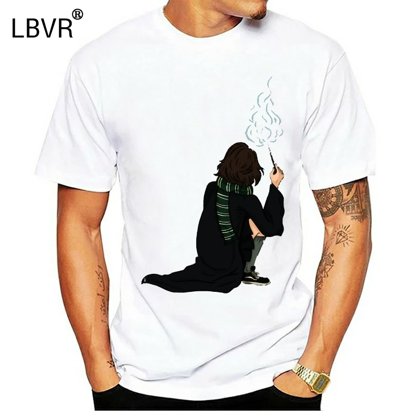 Printed Men T Shirt Cotton tShirt O-Neck Short-Sleeve New Style Slytherin Girl Hogwarts Women T-Shirt | Мужская одежда