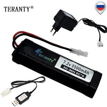 

Tamiya Connectors (KEP-2P) 7.2V 3500mAh SC Ni-MH battery for RC Cars RC Toys Tanks Boats 7.2v Rechargeable Battery and Charger