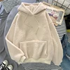 New Autumn Winter Thick Warm Coat Velvet Cashmere Women Hoody Sweatshirt Solid Blue Pullover Casual Tops Lady Loose Long Sleeve ► Photo 2/6