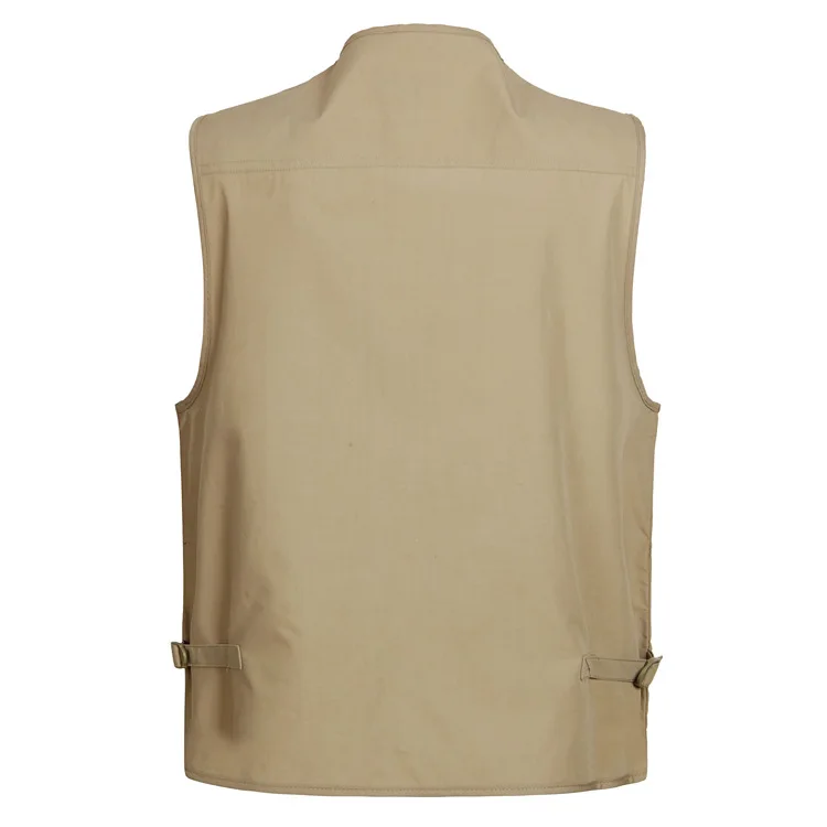 Men Multi-pockets Four Seasons Cotton Vest Breathable Vest Thin Photography Fishing Vest Volunteer