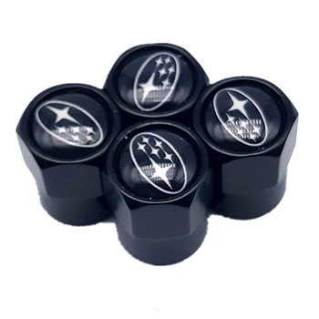 

4pcs Car Wheel Tire Valve Caps Stem Case For Subaru Impreza Forester Tribeca XV BRZ emblems Auto Accessories