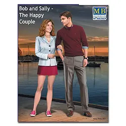 Kit d'assemblage de modèle blanc non peint, modèle en résine moulé proportionnel Bob et rally Happy Couple 1/24 