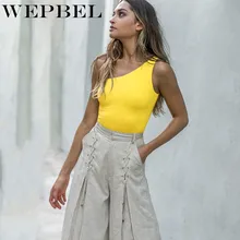 Купальник Модный с открытой спиной бикини сексуальный косой воротник купальный костюм летний сплошной цвет купальник