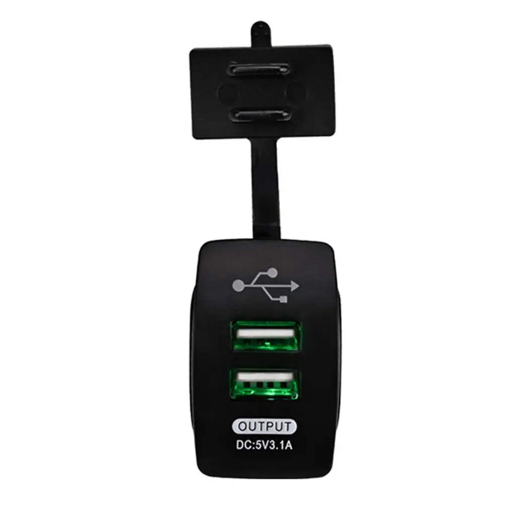 WAKEN 12-24V Dual USB Car Charger 5V 3.1A Universal Auto Mobile Phone Charger Replacement for Auto Motorcycle Electric Car Boat