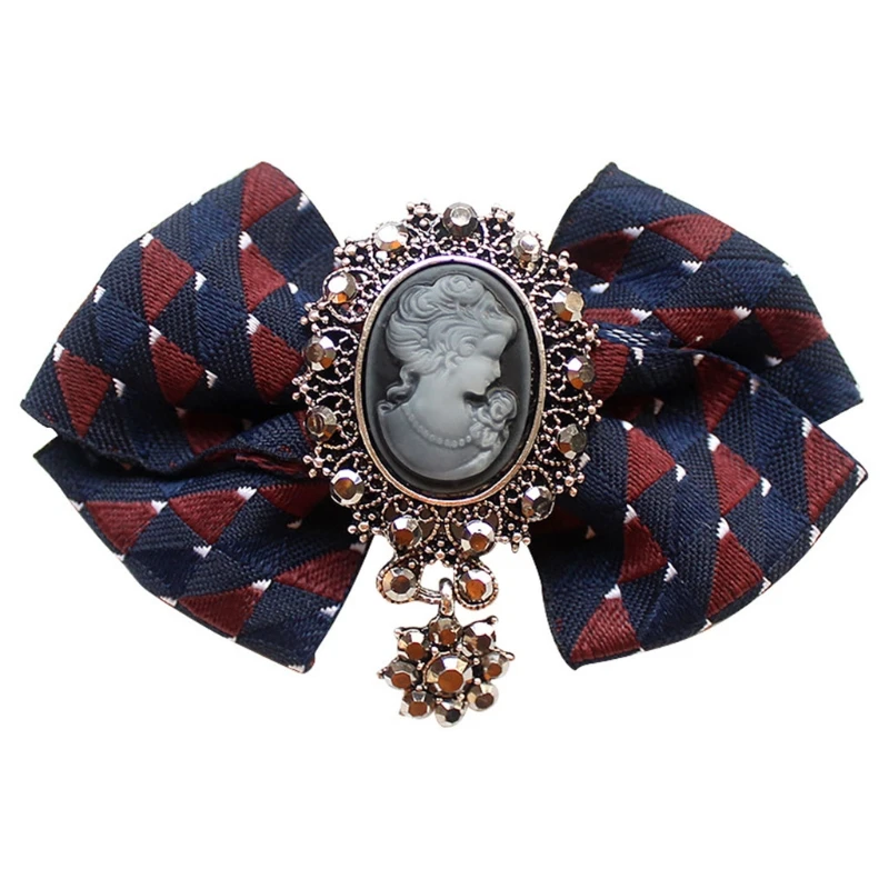 

Fashion Men Bow Tie Luxury Formal Wedding Adjustable Bowties Brooch Pin Tuxedo Banquet Party Handmade Necktie