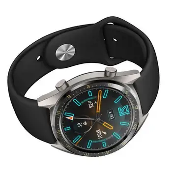 

For Huawei Watch Gt 2e Strap Bracelet Wrist For Huawei Watch GT/GT2 Watch Reverse Buckle Tape Solid Color Silicone Watch Strap