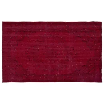 

Handmade Red Vintage Overdyed Turkish Area Rug 167x265 Cm-5'6''X8'8''