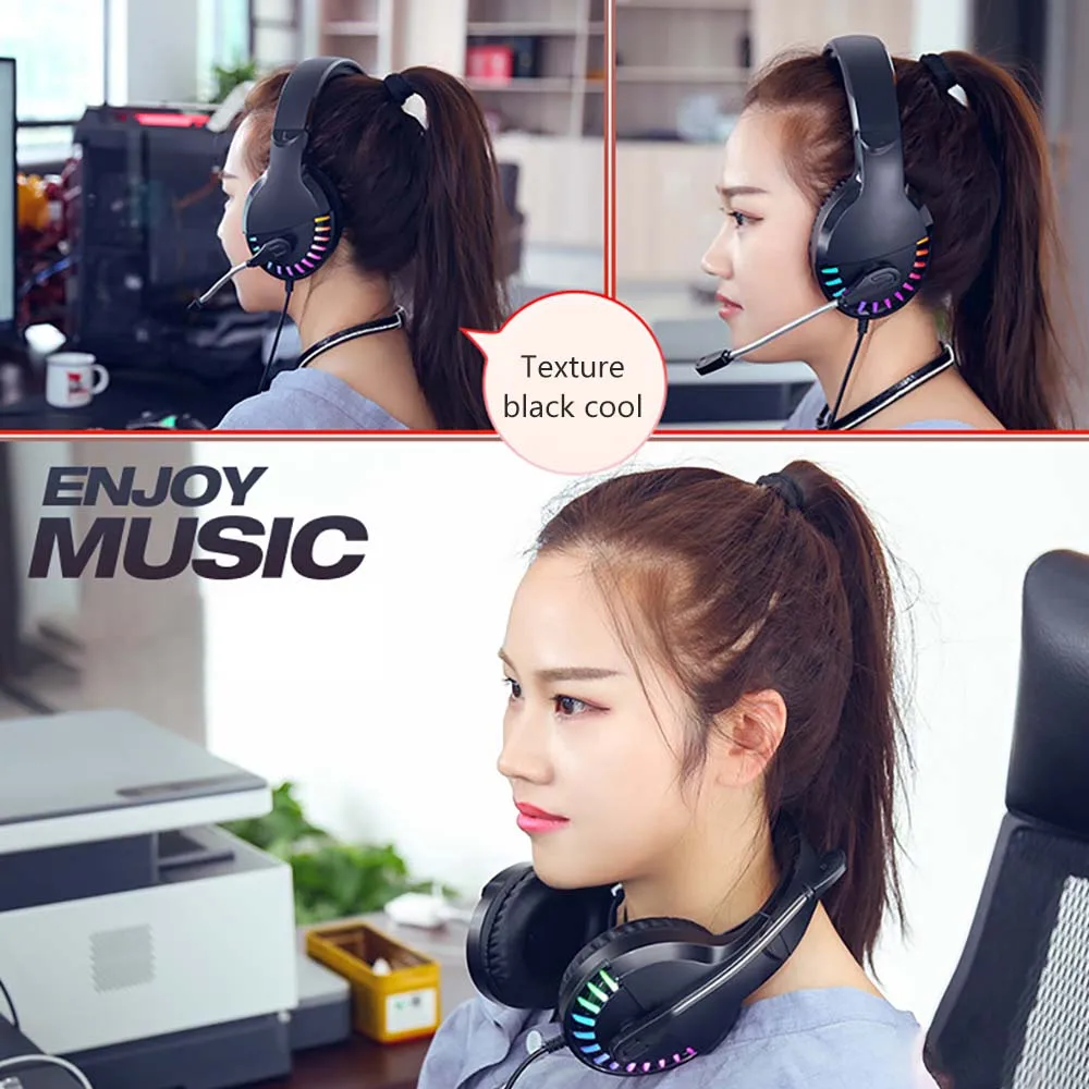 Headset Gaming Headset USB Charging Gaming Headset Wired Headset With Microphone Computer Headset Computer Gaming Headset