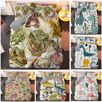 

Cool Dinosaur 3D Bedding Set Luxury Single Full Twin Queen King Size Comforter s Soft Bedclothes Comfortable Bed