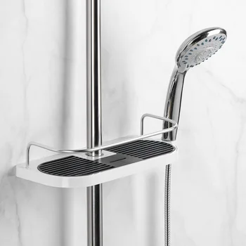 

Multifunctional Bathroom supplies Shower Lift Bar Storage Rack Punch-free Shower Rod Storage Tray WWO66