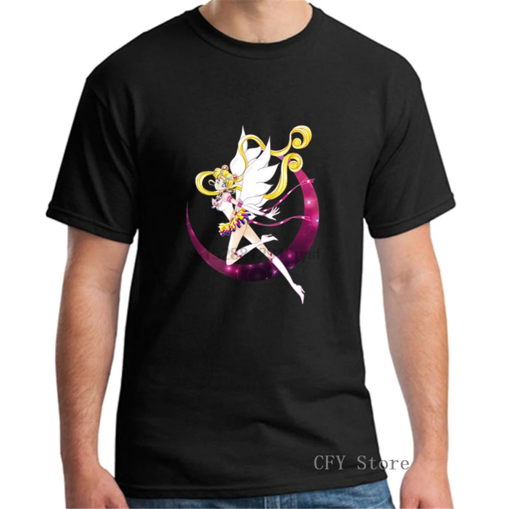 Eternal Sailor Moon Print Female T Shirt Harajuku T-Shirts men 2019 New Summer Short Sleeve Casual Clothing Tee Tops Tshirt | Мужская
