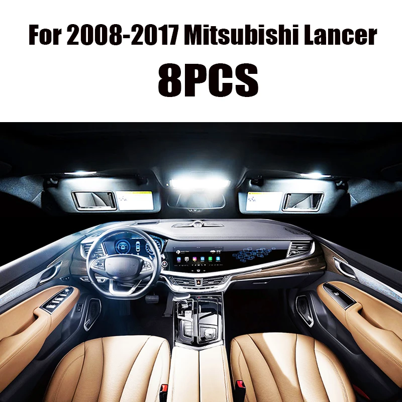 Белый автомобильный светильник Mitsubishi Lancer светодиодный для чтения без ошибок Canbus