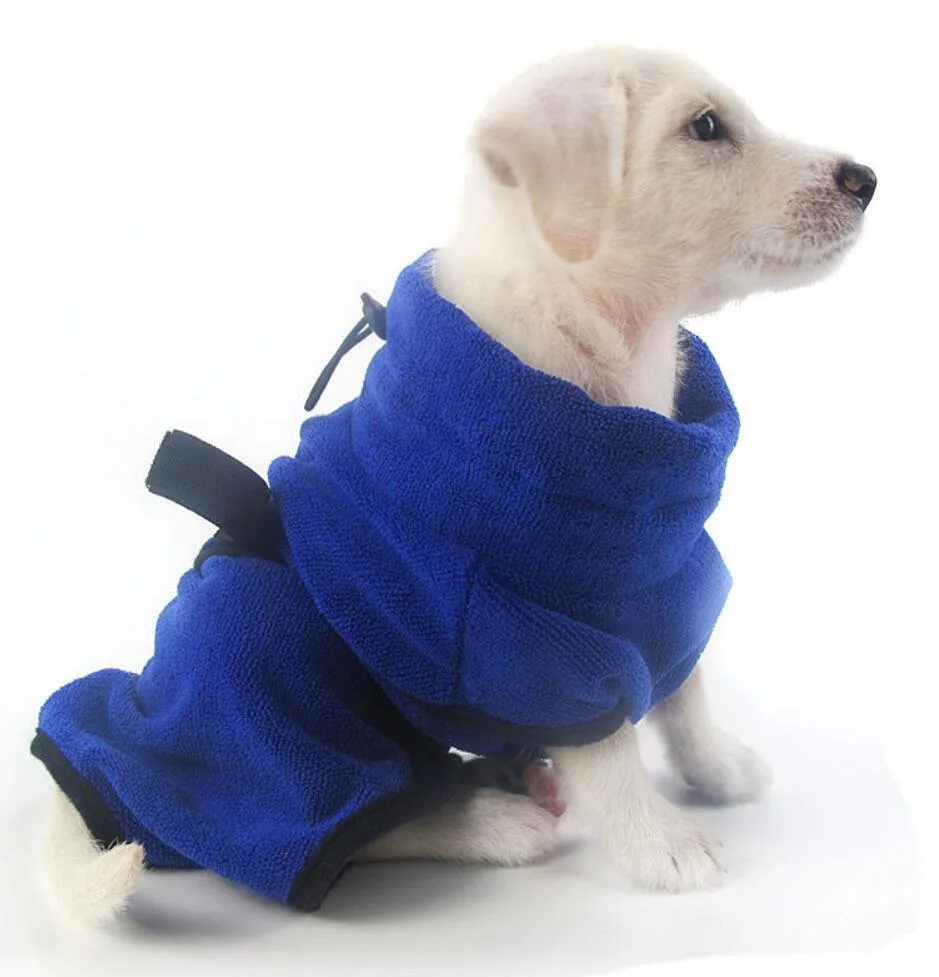 Быстросохнущие халаты для собак, теплая одежда для собак, банное полотенце, супер впитывающие Комбинезоны для маленьких, средних и больших собак