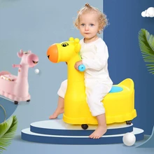 Новые детские товары милый олень детский горшок с колесиками, пластиковый детский туалет горшок стул