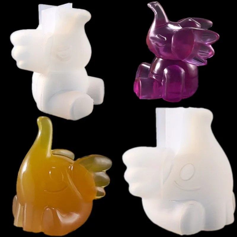 SNASAN смолы силиконовые формы 3D животных слон ремесел ручной работы DIY ювелирных изделий инструмент формы для эпоксидной смолы силиконовые формы декоративные