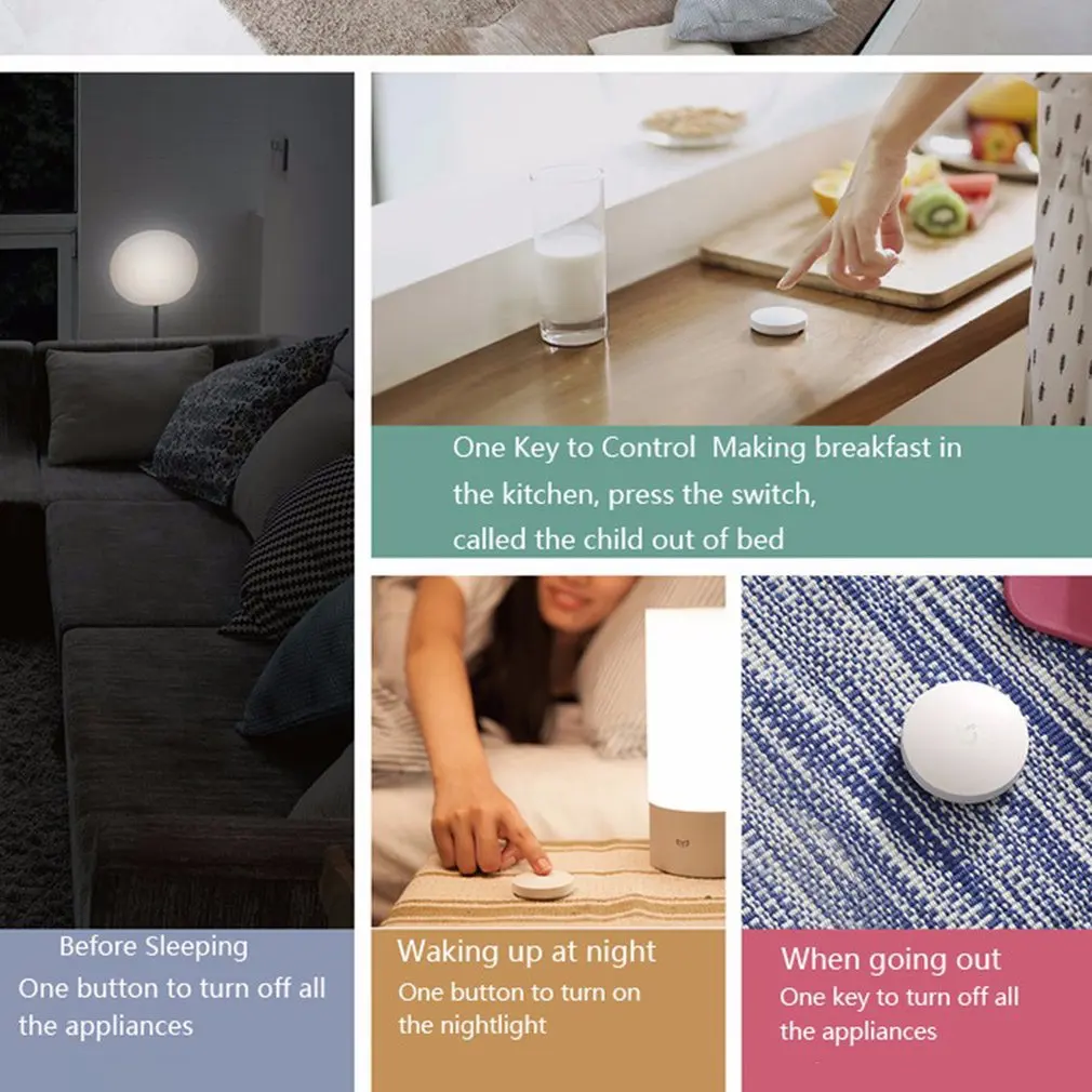 Xiaomi Mijia умный беспроводной переключатель, аксессуары для устройства умного дома, центр управления домом, интеллектуальное приложение для Mihome