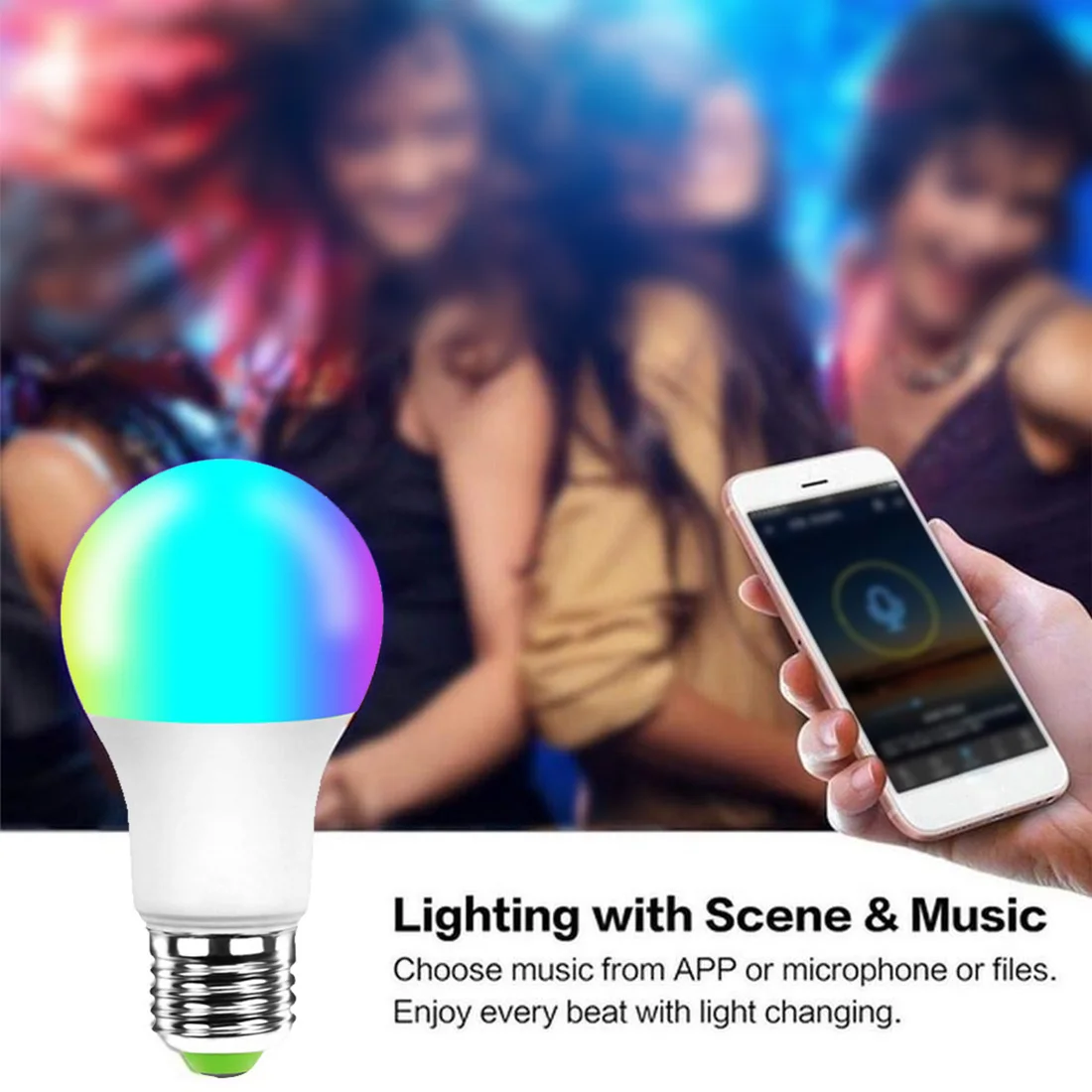 Лампочка RGBW E27 Dimmable Group светодиодный светильник для умного Compitable для умного дома alexa колба Magic умный дом wifi-патрон, умный свет