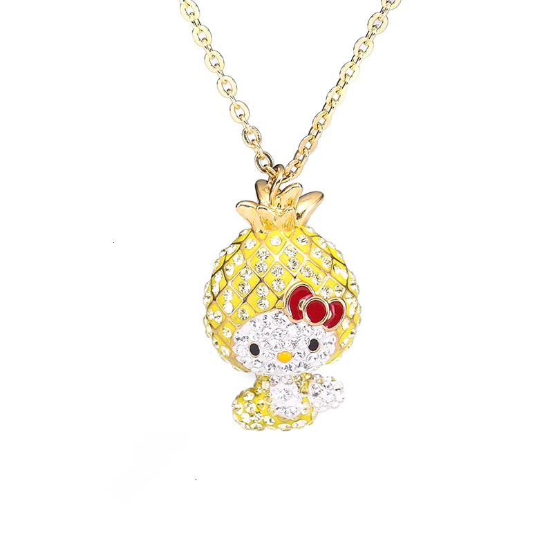 

High quality swa hello collarbone chain ping lady original design hello cat glue name