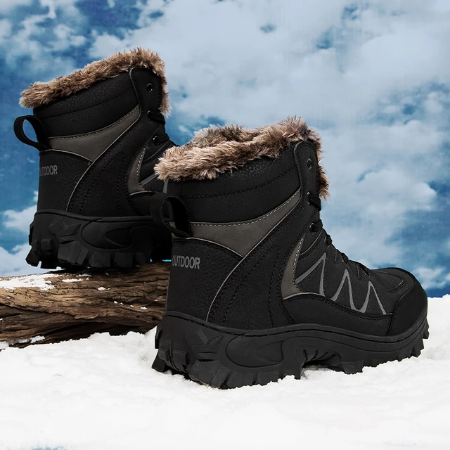 Botas De Piel ParA HombrE Zapatos Altos De Invierno Nieve