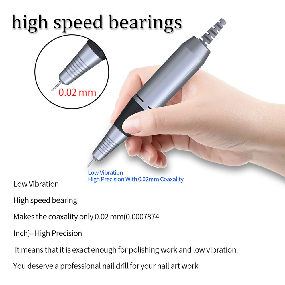 Skup 32W 35000RPM elektryczna wiertarka do paznokci maszyna do manicure plik nowa wersja miedziany uchwyt zestaw narzędzi do paznokci elektryczny pilnik do paznokci z nożem