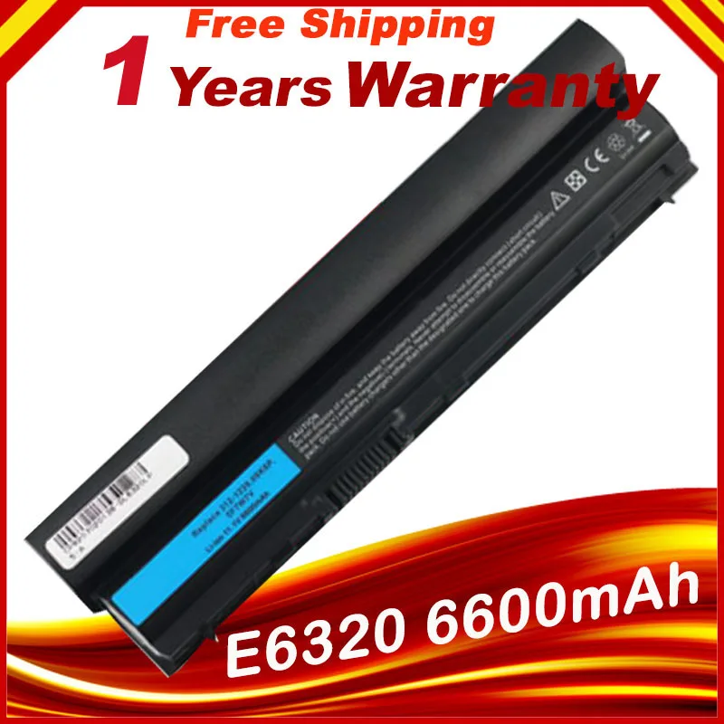 Frrog Gykf8 Rfjmw Bateria do Portátil para Dell Latitude E6220 E6230 E6320 E6430s E6120 E6330 Series 6600mah 9gxd5 R8r6f