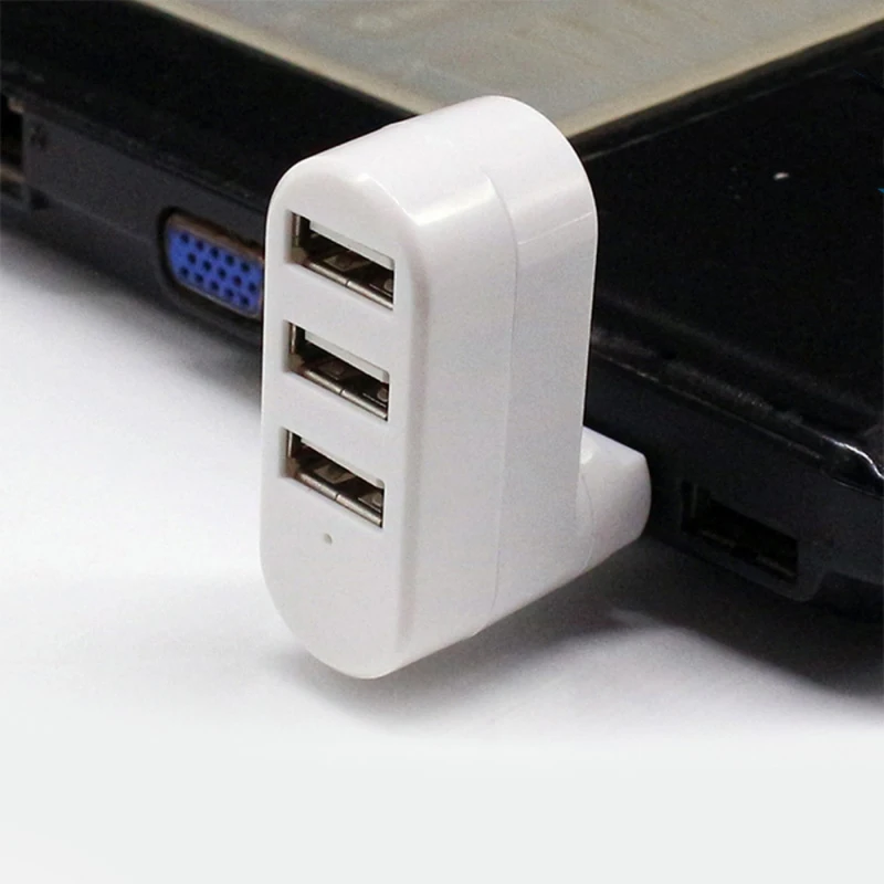 Мини разветвитель с 3 портами USB 2 0 вращающийся адаптер концентратор без драйвера