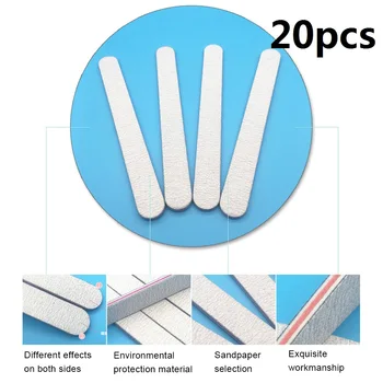 

20pcs Professional Nail File Manicure Sanding Scrub Bar Polished Heart Sand Stick Nail File Nails Art Manicure Tool