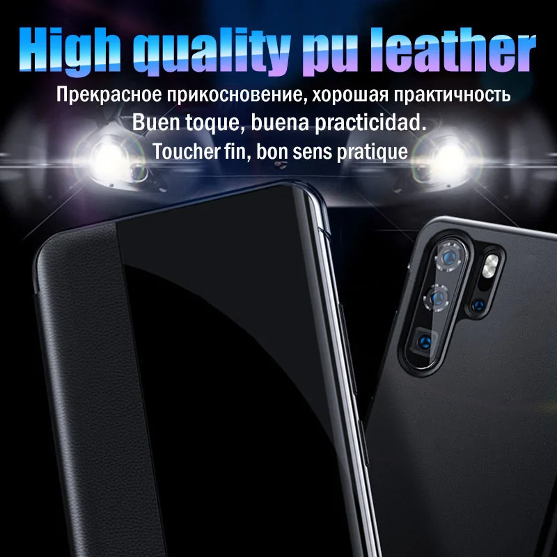 Роскошный смарт-чехол для телефона для huawei P30 P20 P10 Lite рro Коврики 10 20 Lite Y6 Y7 Y9 чехол Honor 20 Pro 8x 8a 9 10 светильник чехол s