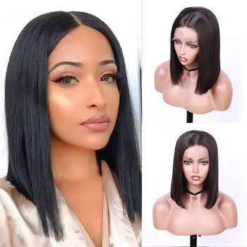 

Fureya Hair Short Bob Full Lace Wigs With Baby Hair Brazilian Human Hair Wigs Straight Bob Wig For Woman