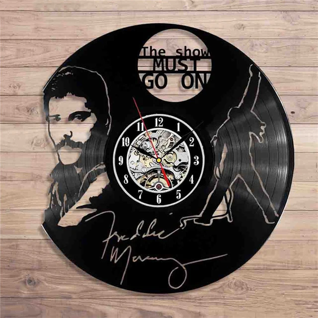 QUEEN レコード型壁掛け時計 クラシック ビニールレコード 時計