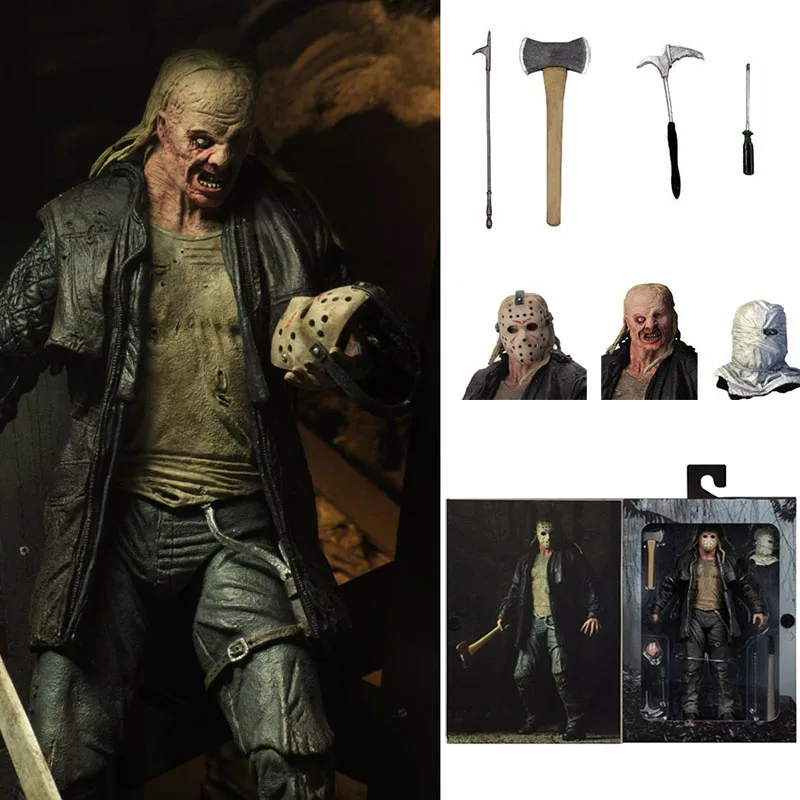 NECA 13th Friday Jason Leatherface Стивен Кинг Джон Майкл Майерс Фредди Крюгер Pennywise Джокер фигурка - Цвет: A with box