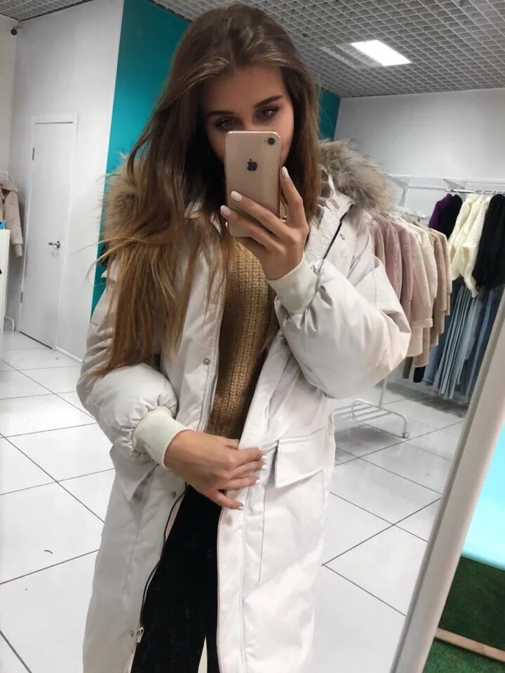 

2019 Spring New Style Large Fur Collar Cotton Coat AliExpress EBay