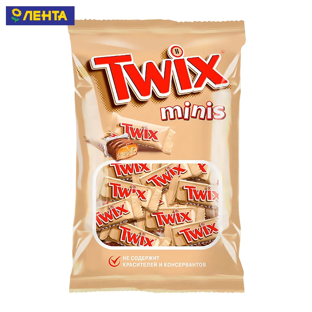 Шоколадный батончик twix minis, 184г, 2263 (5000159443630)