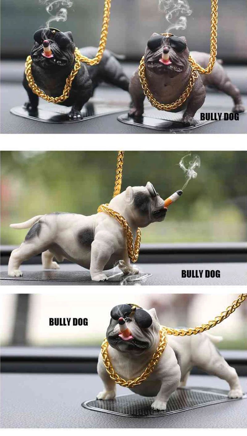 Auto Armaturenbrett Ornament Bully Pitbull Hund Puppe Auto Interieur  Accessoires Ornamente Süße Chritmas Geschenk Kreative Wohnkultur