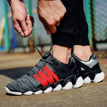 

Fashion Shoes Men 2020 New Classic Designer Men Sneakers Summer Flyknit Mesh Breathable Male Casual Shoes Mens Trainers Tenis