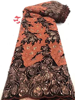 

5 Yards Classic French Lace Shiny Metallic Lurex Embroidery Mesh Fabric Unique African Tulle Lace Fabric Daily Occasional Wear