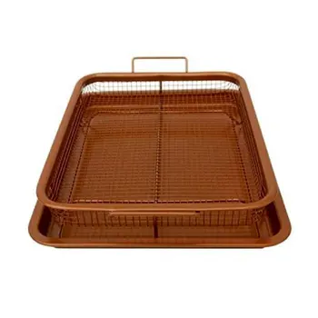 

Practical Copper Fry French Chef Basket Easy Clean Household Kitchen Fry French Chef Basket Cooking Crispy Tray Hot Sale