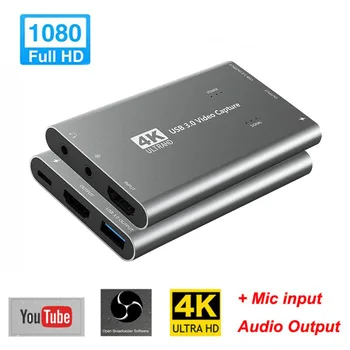 

USB 3.0 Hdmi Grabber Broadcast Teaching Loop Out Game Video Capture Card 4K 1080P 60Hz Conference Plug And Play Live Streaming