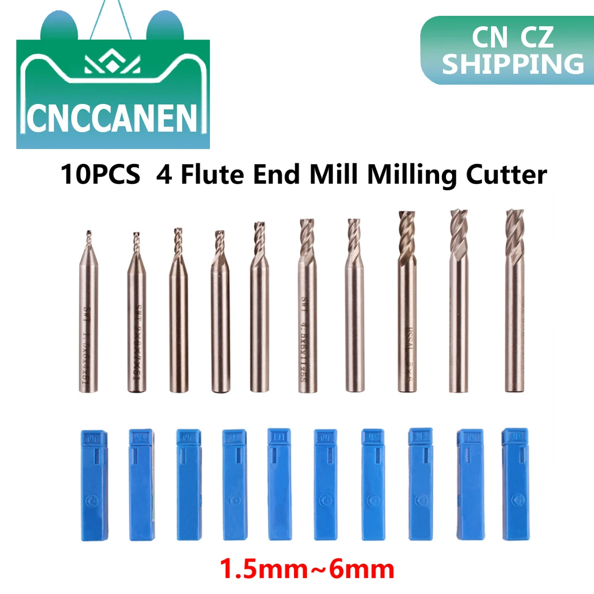 10 шт. 1 5/2/2.5/3/3.5/4/4.5/5/5.5/6mm HSS 4 флейты концевая фреза инструмент прямые человеческие