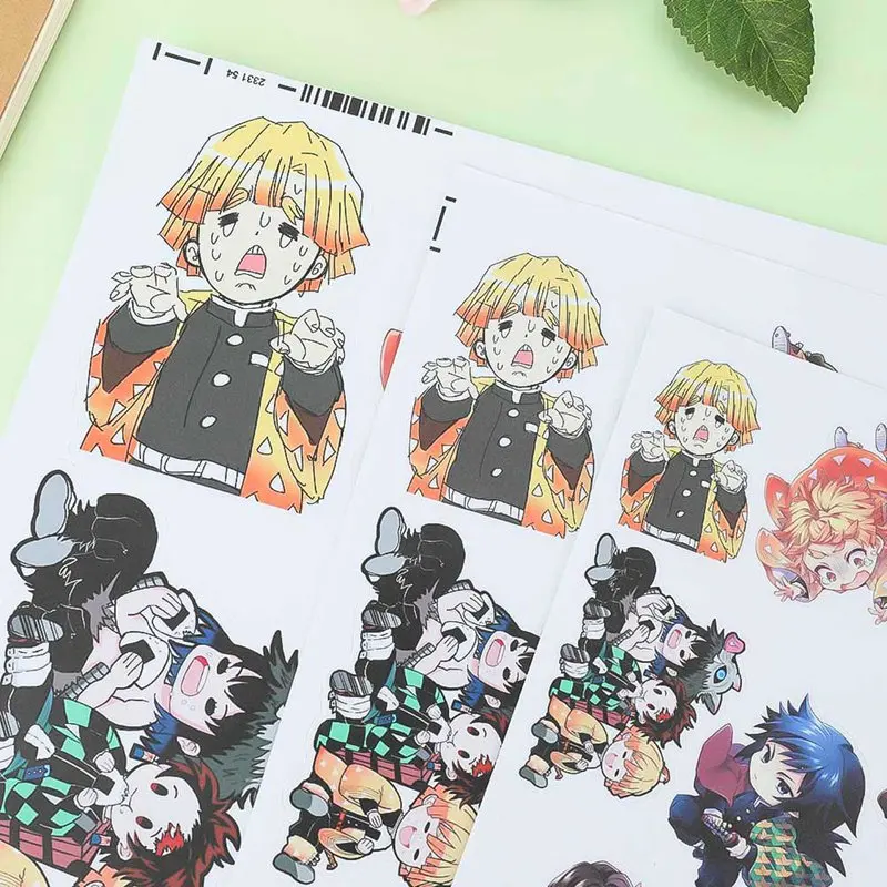 Аниме наклейка s Demon Slayer Kimetsu No Yaiba аниме наклейка s ПВХ граффити наклейка s чемодан багаж гитара автомобиль