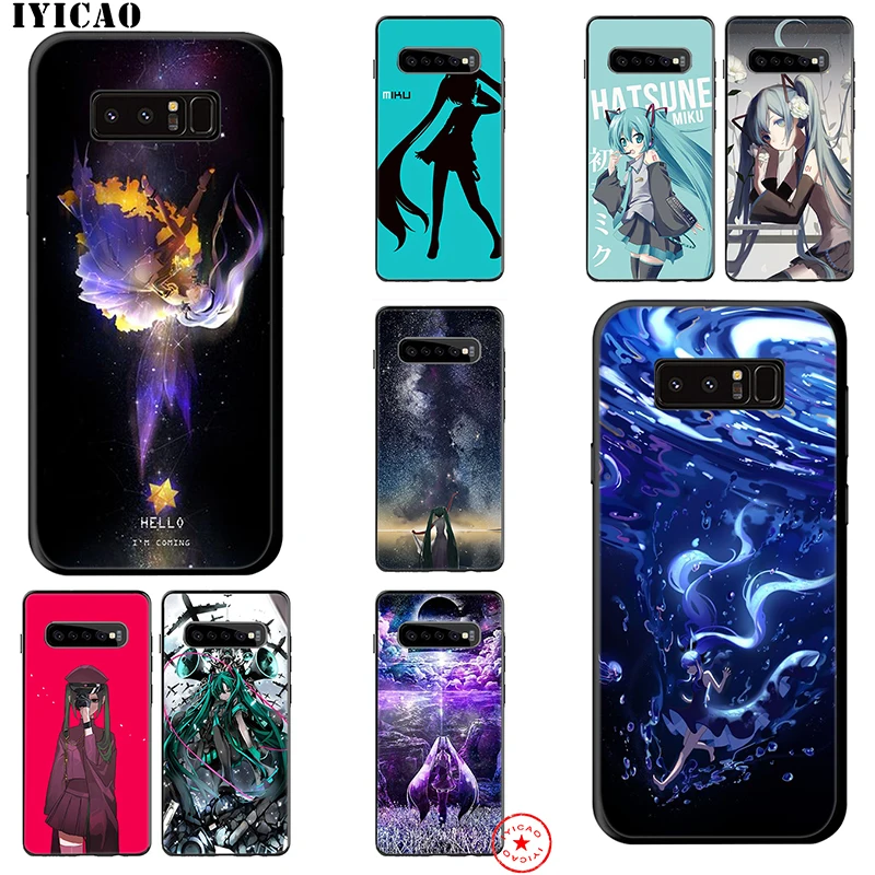 

IYICAO Hatsune Miku Soft Case for Samsung Galaxy S10e S10 S9 S8 Note 8 9 10 Plus S6 S7 Edge TPU