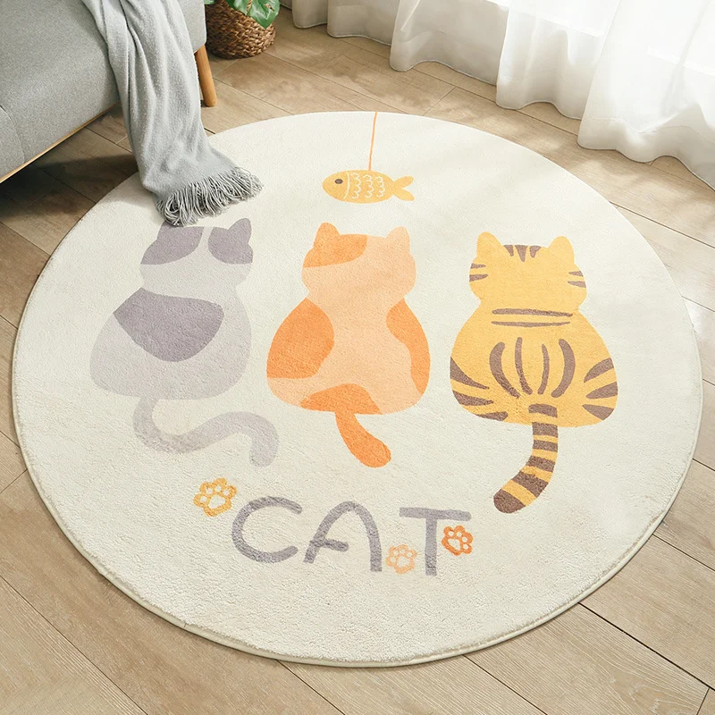 

Cartoon Animals Baby Play Mat Foldable Kids Crawling Blanket Pad Round Carpet Rug Toys Cotton Children Room Photo Props Decor