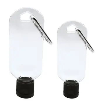 

5Pcs Portable Empty Hand Sanitizer Bottles Travel Size Hook Keychain Bottles 667D