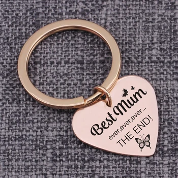 

Best Mom Ever Thanksgiving Day Gift For Mother Mommy Birthday Gifts Mothers Day Heart Keychain Pendant Bag Charm Key Holder